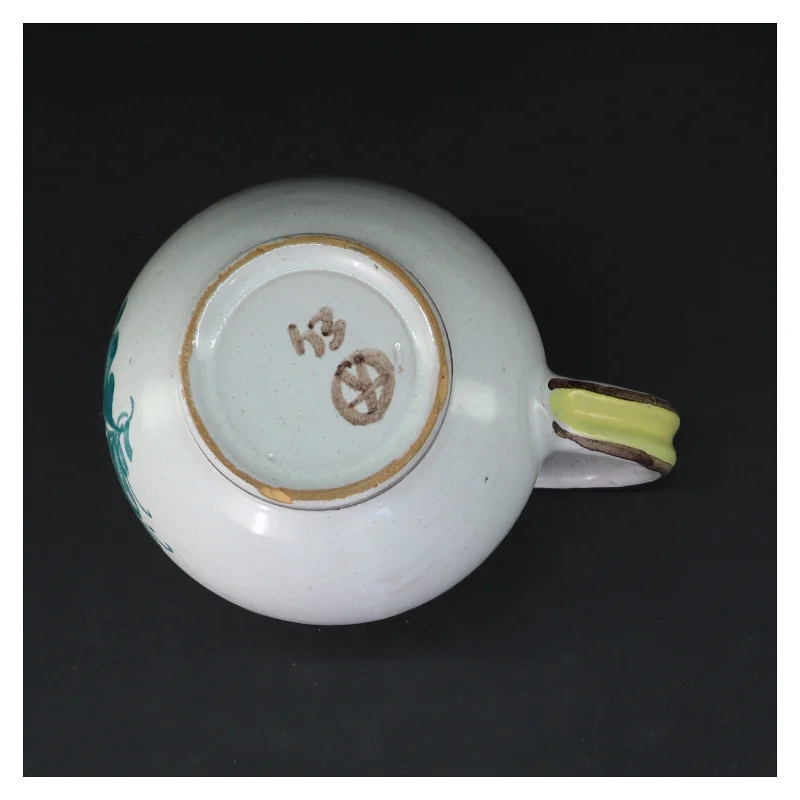 Keramikkande med blomsterdesign (str. Ø 9,5 cm længde 14 cm)