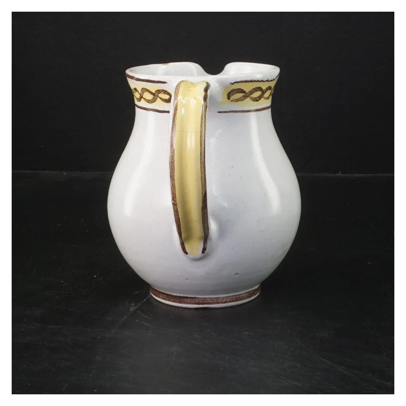 Keramikkande med blomsterdesign (str. Ø 9,5 cm længde 14 cm)