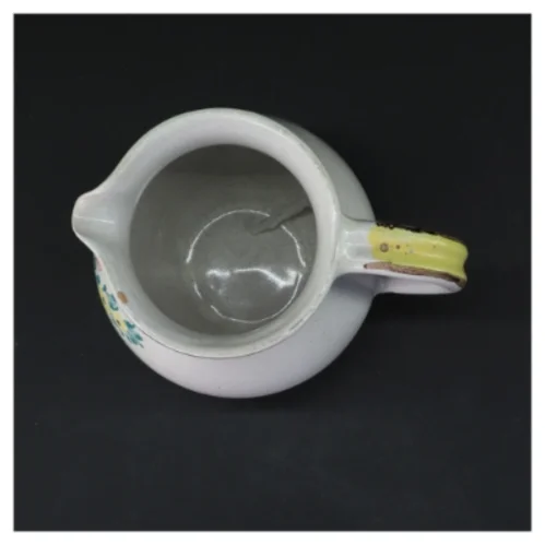 Keramikkande med blomsterdesign (str. Ø 9,5 cm længde 14 cm)