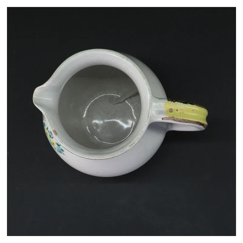 Keramikkande med blomsterdesign (str. Ø 9,5 cm længde 14 cm)