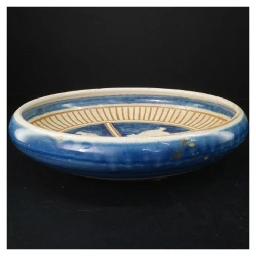 Håndmalet keramik fad (str. 30 cm)