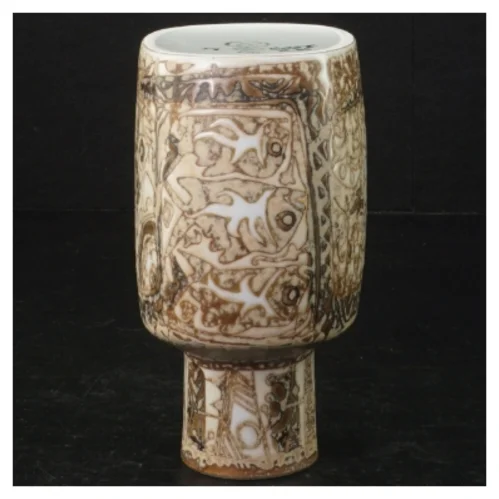 Keramikvase 719/3207 fra Royal Copenhagen (str. H 14 cm)