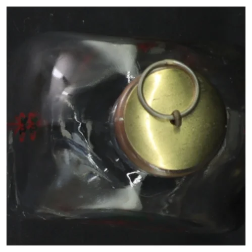 Julepyntet jule snapse flaske (str. 19 cm)