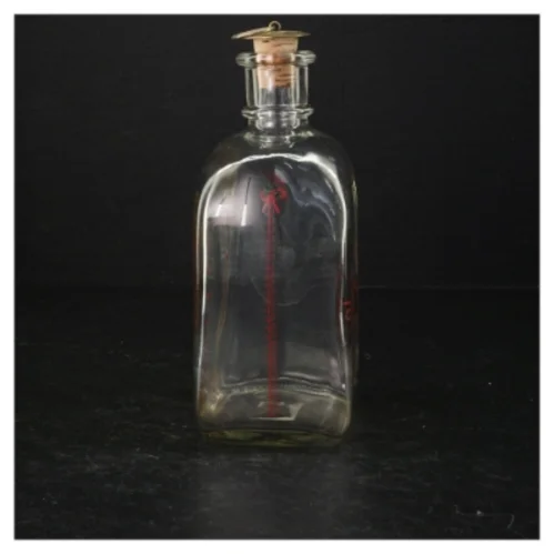 Julepyntet jule snapse flaske (str. 19 cm)