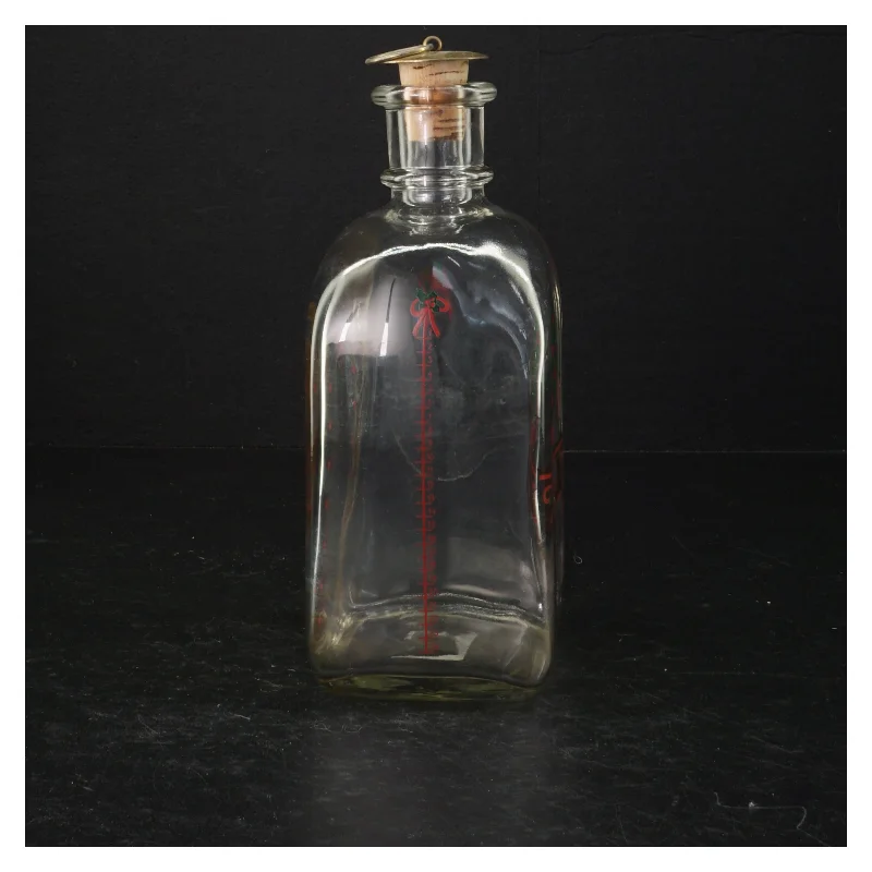 Julepyntet jule snapse flaske (str. 19 cm)