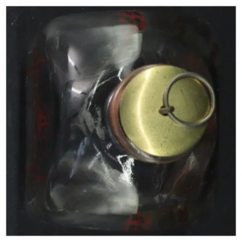 Julepyntet jule snapse flaske (str. 19 cm)