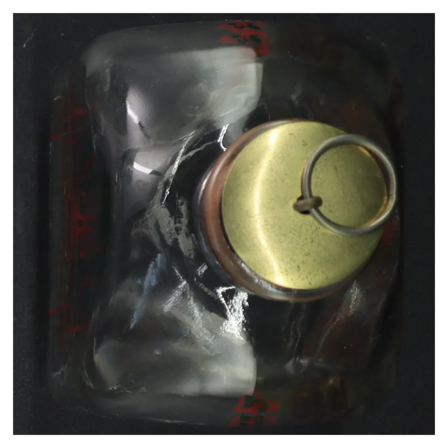 Julepyntet jule snapse flaske (str. 19 cm)