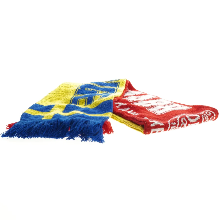 Vintage fodboldtørklæde Danmark-Sverige (str. 130x15 cm)