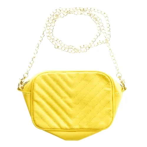 Gul skuldertaske (str. 23x16 cm)