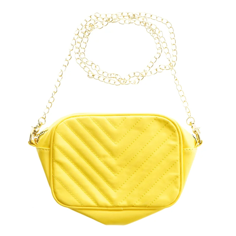 Gul skuldertaske (str. 23x16 cm)