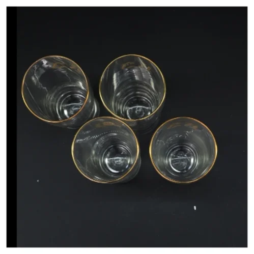 Ølglas med guldkant (str. 17 cm)