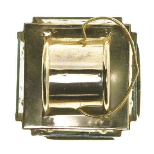 Guld stjernemønstret lanterne (str. 13,5x9x9 cm)
