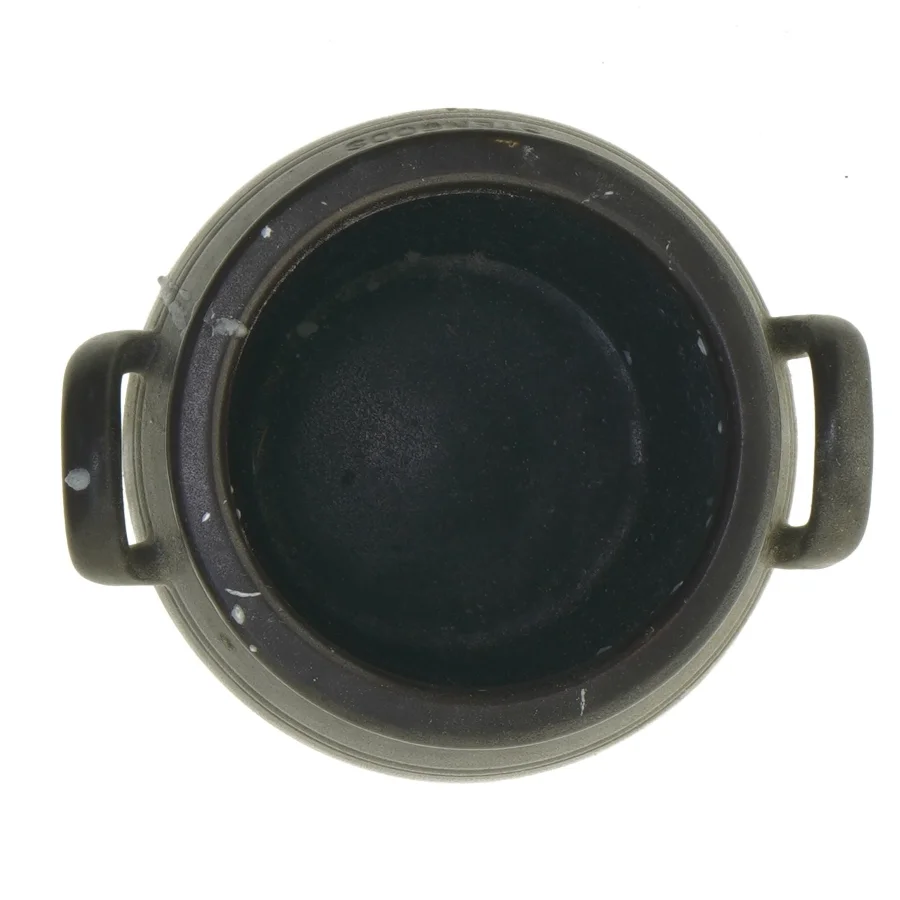 Keramisk krukke med hanke fra Höganäs (str. Ø. 11,5 cm. længde. 13 cm)