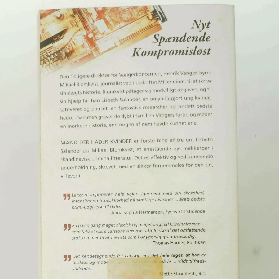 Mænd der hader kvinder af Stieg Larsson (Bog)