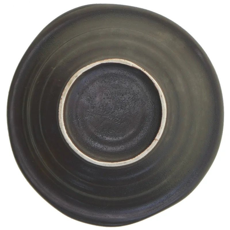 Blåt keramisk fad (str. Ø 25 cm)