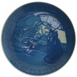 Juleplatte 1963 fra B&G (str. Ø 18 cm)