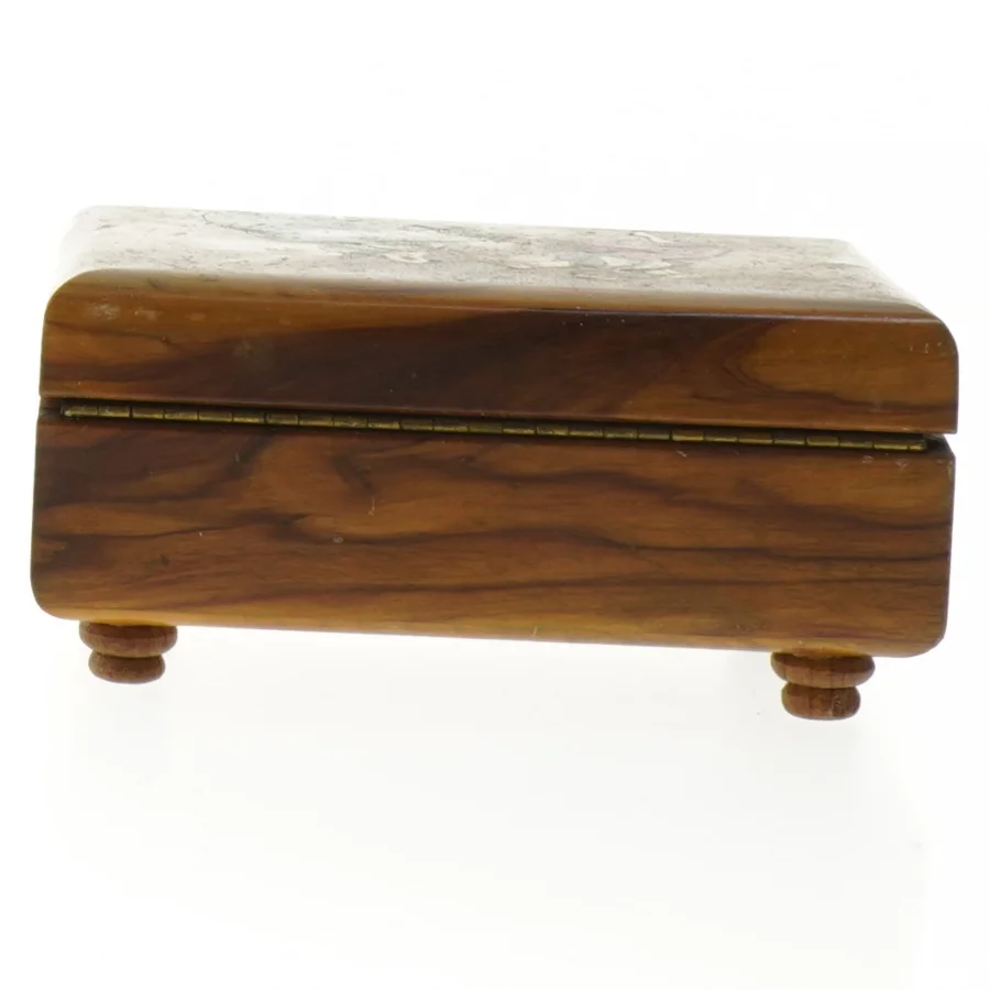 Træ æske med spejl (str. 13,5x5 cm)