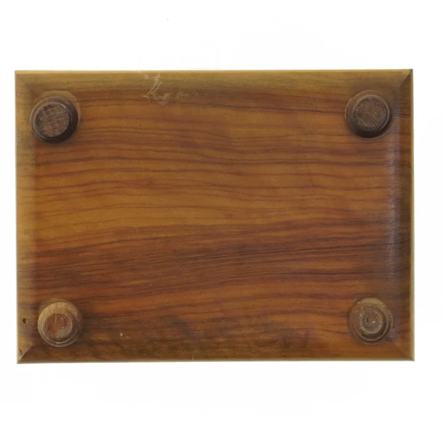 Træ æske med spejl (str. 13,5x5 cm)