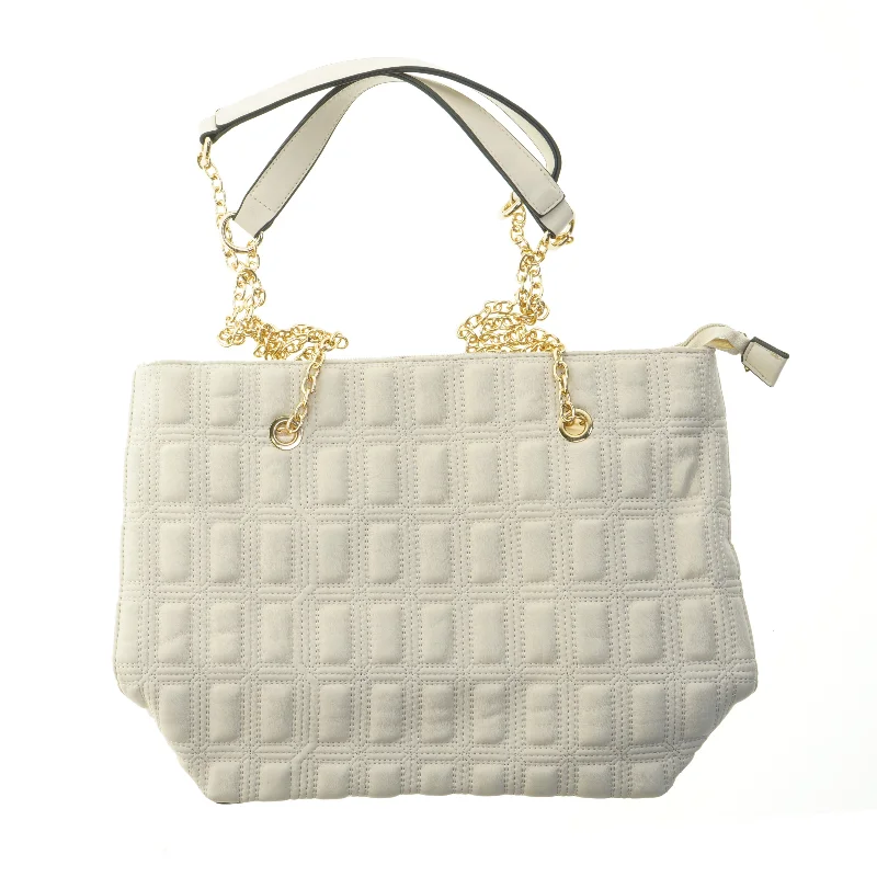 Hvid skæremønster taske fra Saint Sulpice (str. 26x37 cm)