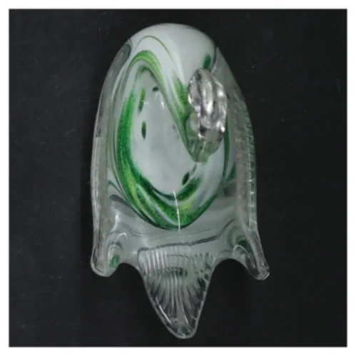 Glasfigur af en svane (str. 12,5 cm)