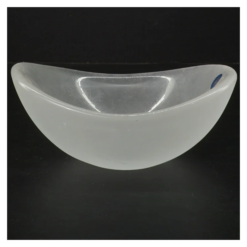 Frostet glas skål fra Royal Copenhagen (str. 19x15 cm)