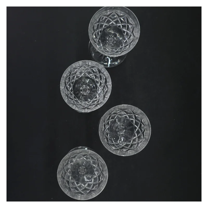 Sæt med 4 krystalglas (str. 16 cm)