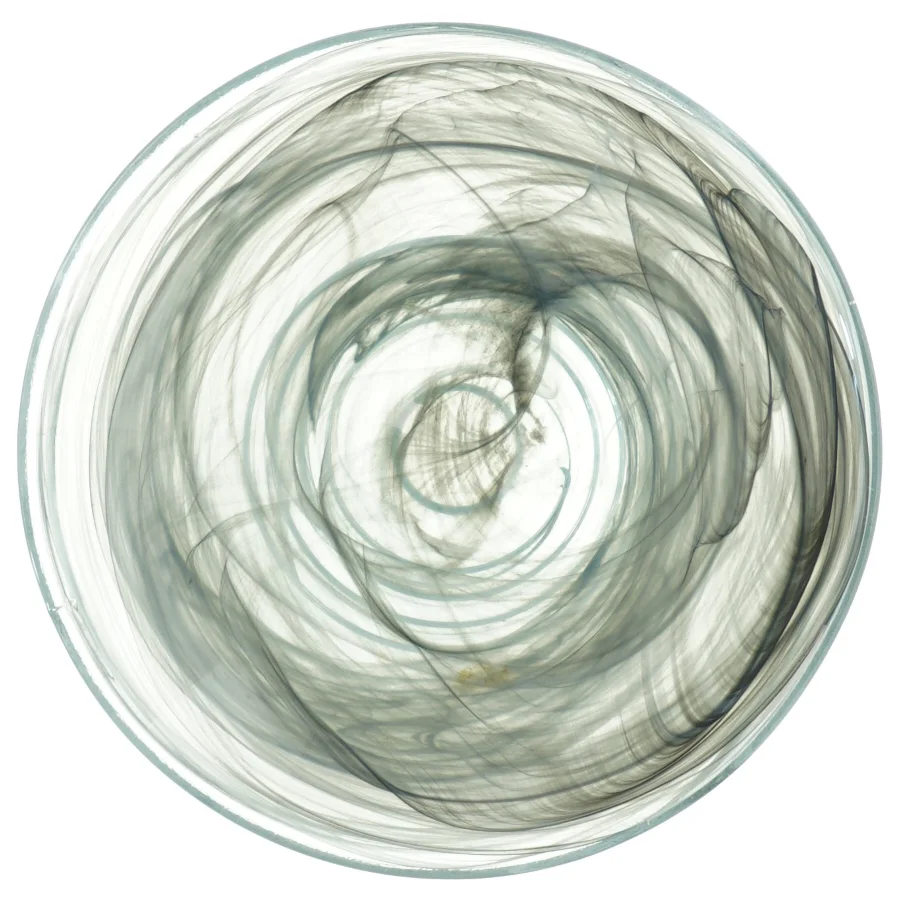 Glas skål med mønster