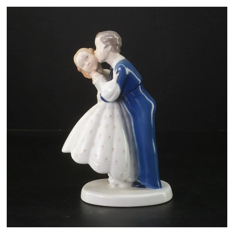 Porcelænsfigur af dansende par fra B&G (str. 19 cm)
