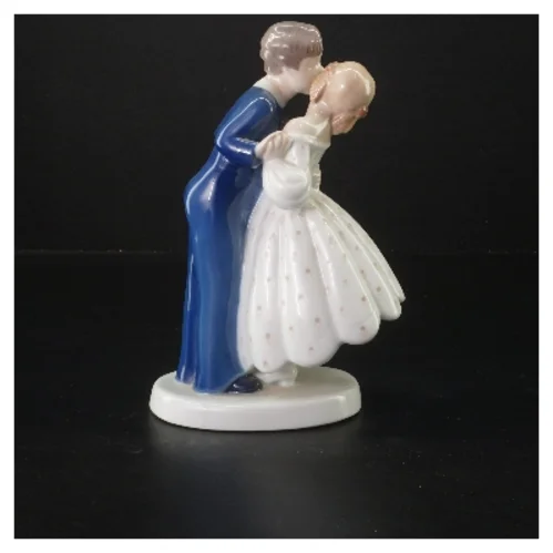 Porcelænsfigur af dansende par fra B&G (str. 19 cm)