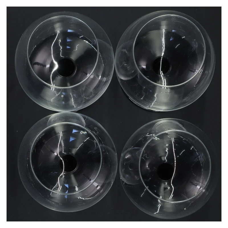 Sæt glas med sort fod (str. Ø 6x13 cm)