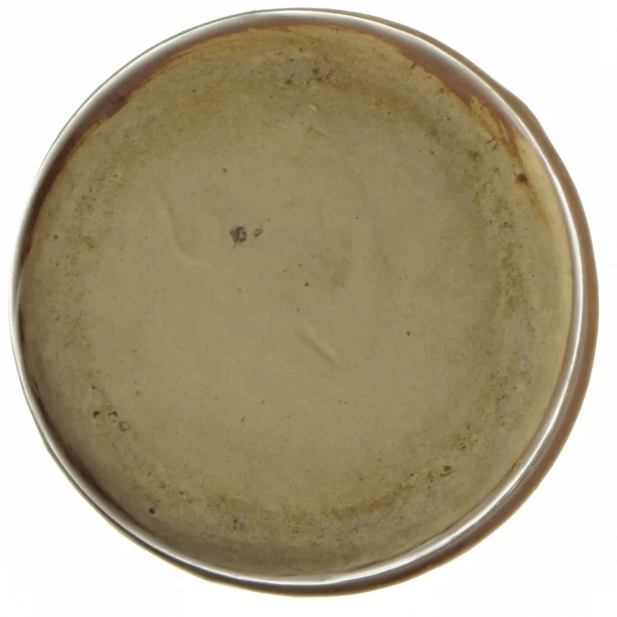 Keramik krukke eller lille skål (str. Ø. 13,5 cm. længde. 7,5 cm)