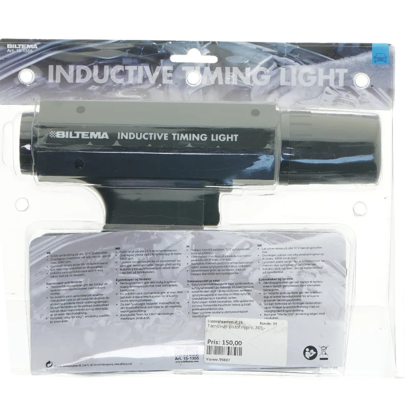 Biltema inductive timing lys fra Biltema