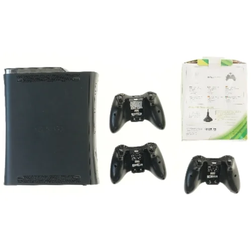 Xbox 360 konsol og controllere fra Microsoft (str. 32x26 cm)