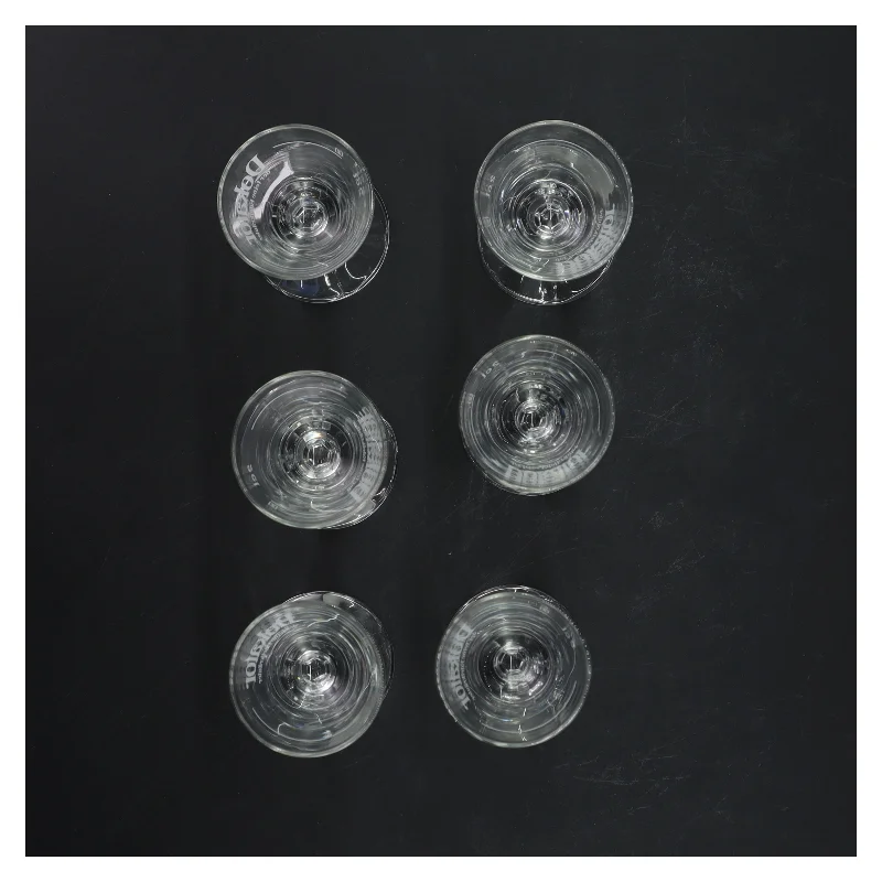 Sæt med seks glas (str. Ø 5x h 9 cm)