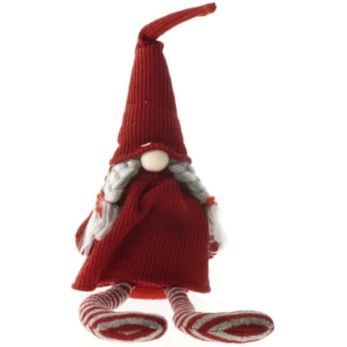 Juledekoration nissefigur i stof (str. 28 cm)