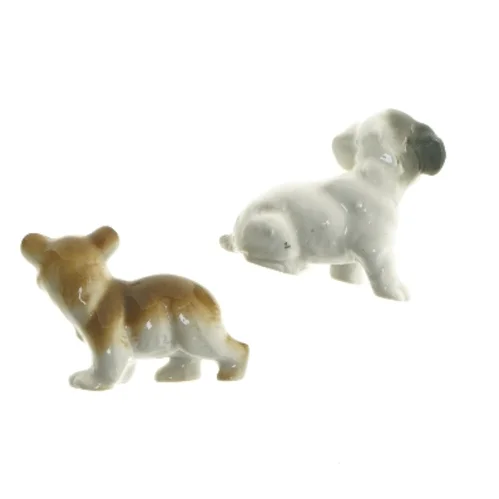 Keramik hundefigurer (str. 10x6,5 cm)