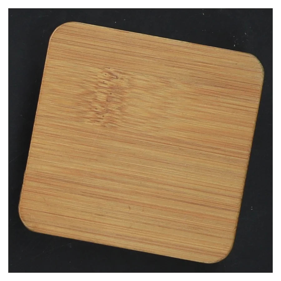 Keramik kasse med trælåg (str. 8x8x5 cm)