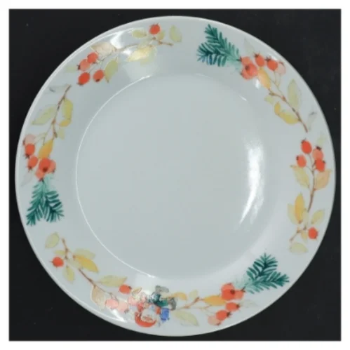 Sæt af 4 dekorative tallerkener fra Mads Stage (str. Ø 19 cm)