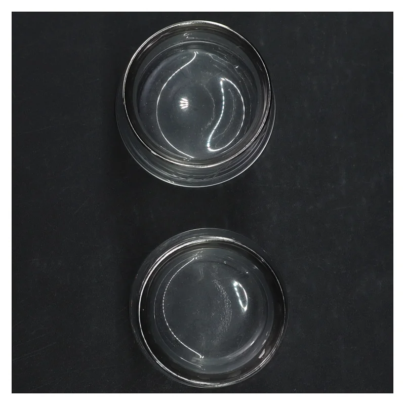 Glasskåle med slebet dekoration (str. H. 7 cm, ø 7 cm)