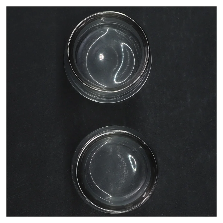 Glasskåle med slebet dekoration (str. H. 7 cm, ø 7 cm)