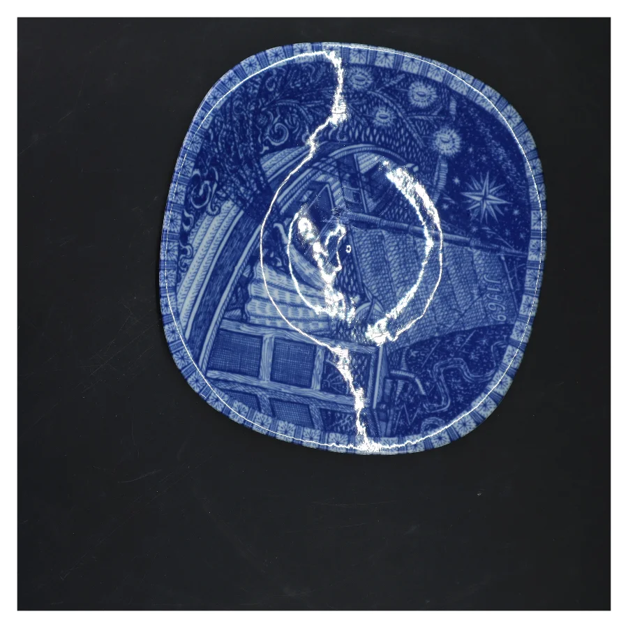 Porcelænsfad fra Rörstrand 1969 fra Rörstrand (str. 19x19 cm)