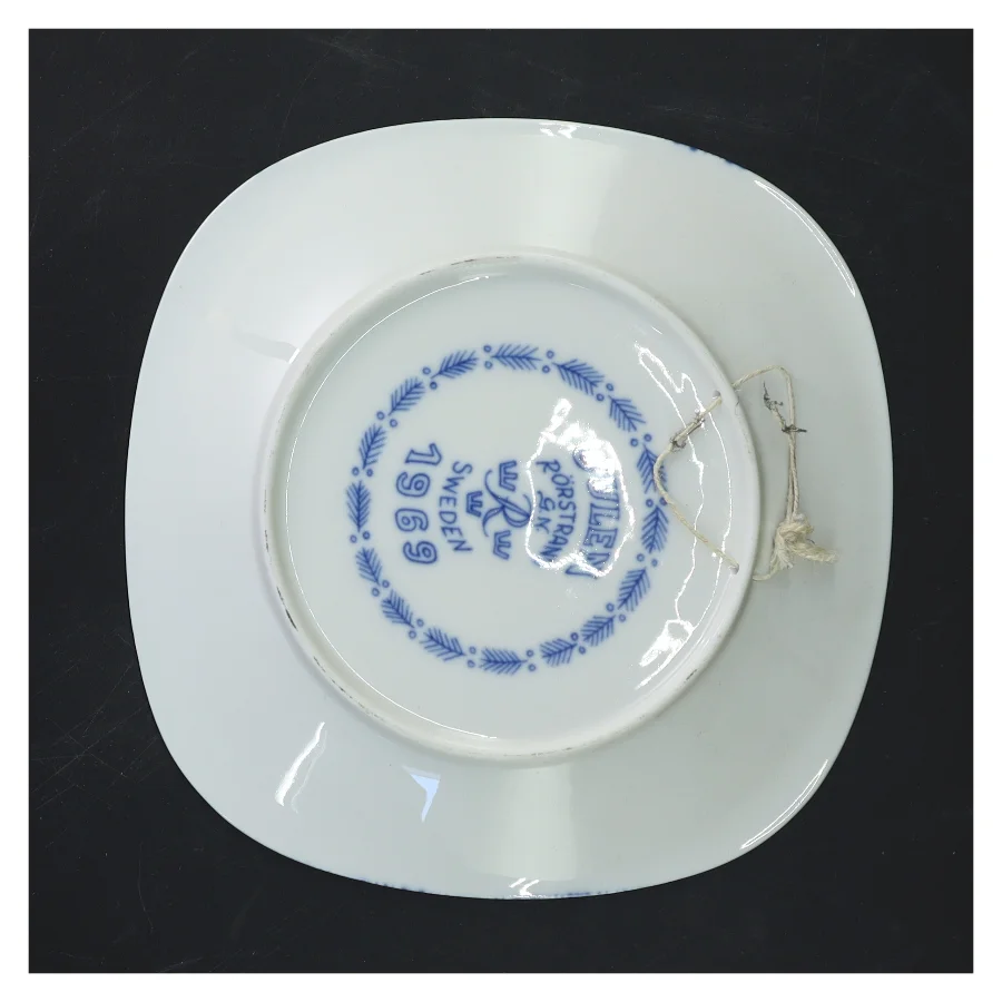 Porcelænsfad fra Rörstrand 1969 fra Rörstrand (str. 19x19 cm)