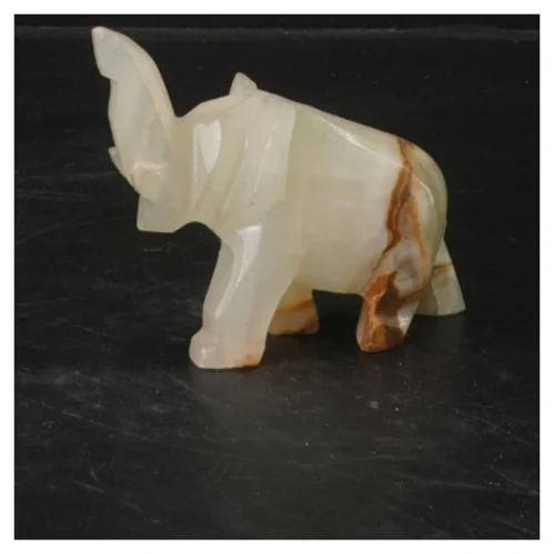 Onyks elefant figur (str. 12x9 cm)