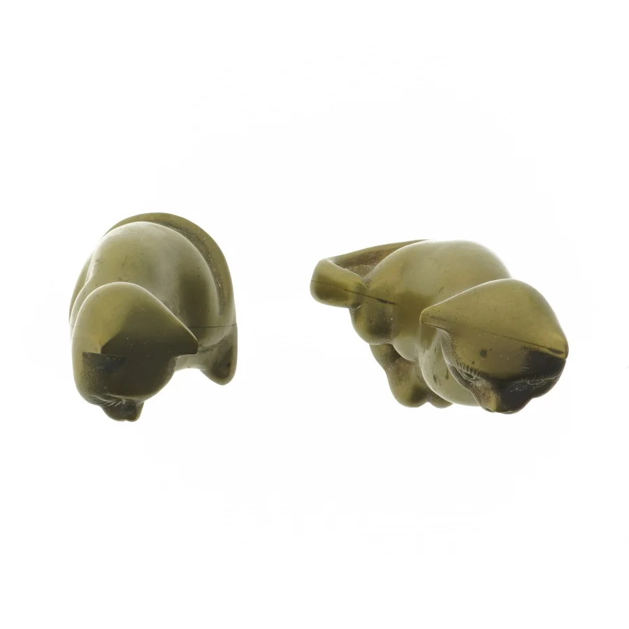 Messing kattefigurer (str. 18 cm)