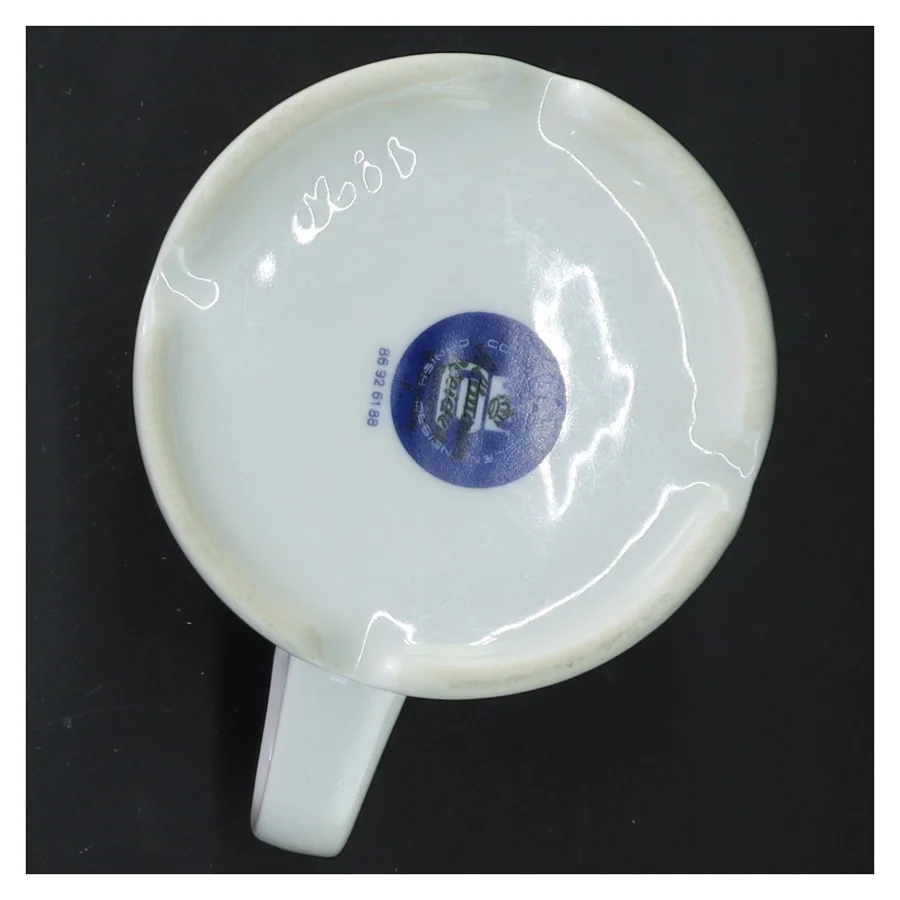 Kaffekop med farvet design (str. Ø 7,5x10 cm)