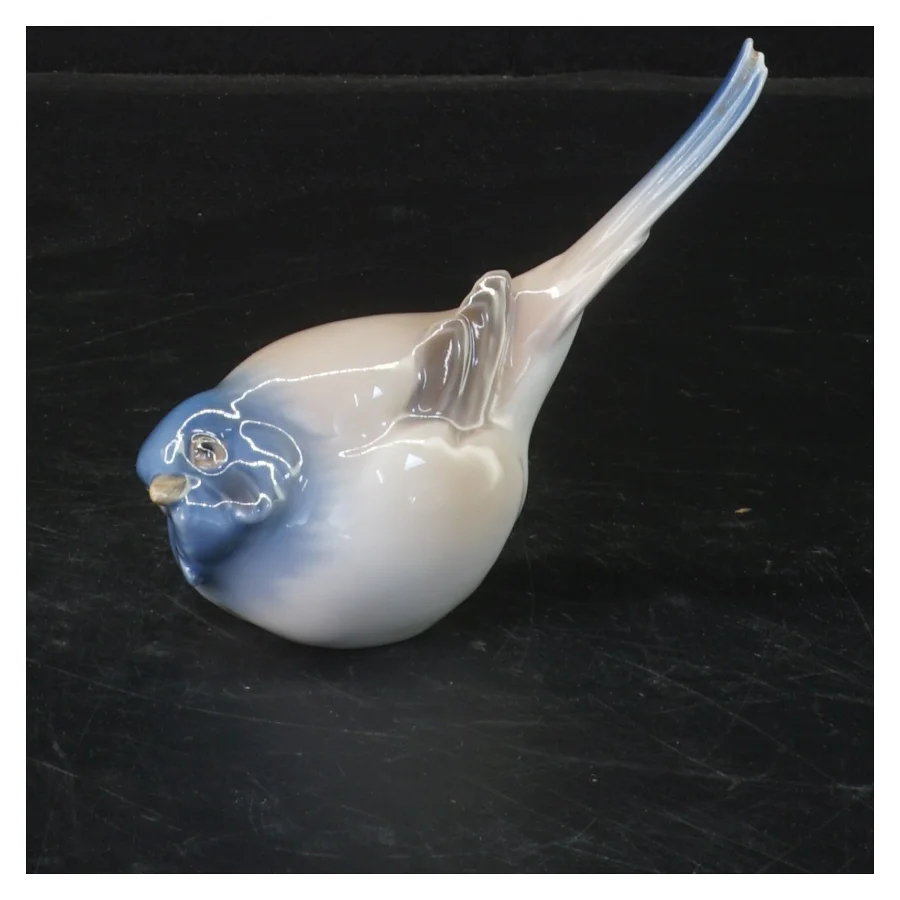 Keramikfugl figur fra B&G (str. 13x11 cm)