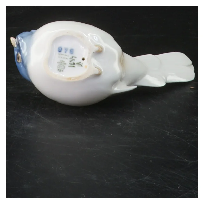 Keramikfugl figur fra B&G (str. 13x11 cm)