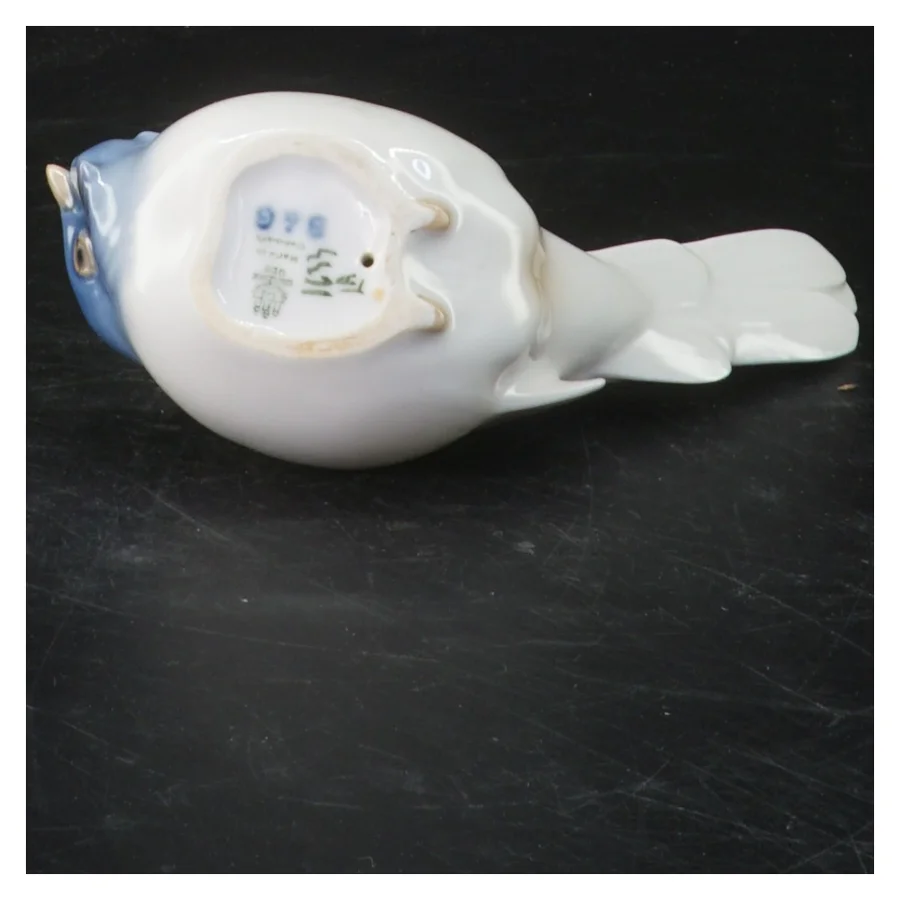 Keramikfugl figur fra B&G (str. 13x11 cm)