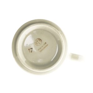 Keramiske krus med røde striber fra Spülmaschinenfest (str. Ø 8x8 cm)