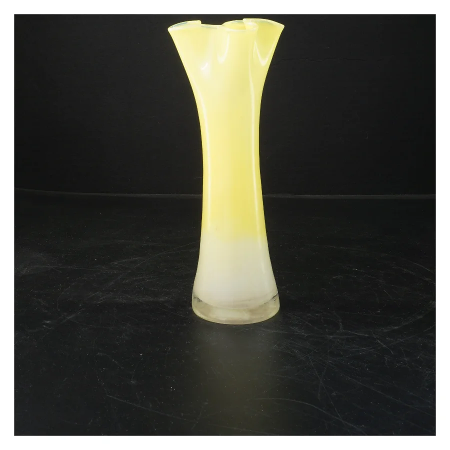 Farverig vase (str. 23x7 cm)